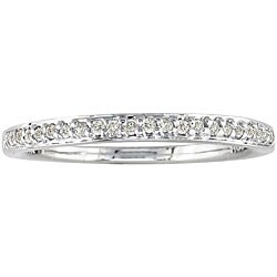 10k White Gold 1/10ct TDW Diamond Wedding Band