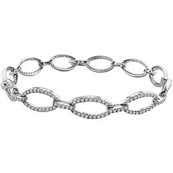 10k White Gold 1 1/4ct TDW Diamond Link Bracelet (I-J, I2)