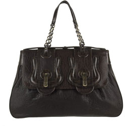 Fendi Large Leather 'B.Fendi' Buckle Bag