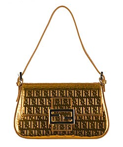 Fendi Metallic Orange Zucchino 'Mama' Bag