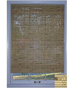 Petite Rustique Bamboo Roman Shade (75 in. x 74 in.)