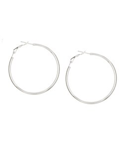 Sterling Silver 45 mm Hoop Earrings