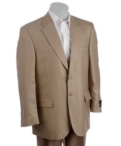 Bill Blass Cream Multi-check Sport Jacket