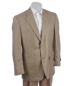 Bill Blass Men's Tan Glen Plaid Sportcoat