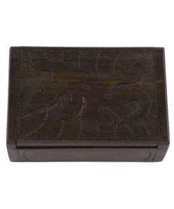 Crocodile Art Ebony Wood Jewelry Box (Indonesia)