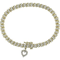 10k Gold 1ct TDW Diamond Tennis Bracelet (J-K, I3)