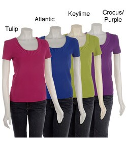Cable and Gauge Pleated Scoop-neck Shirt