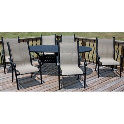 Black 7-piece Milan Dining Set