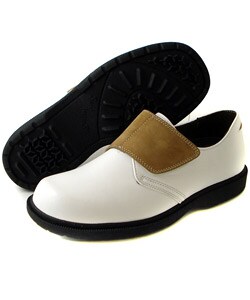 Sandbaggers Mary Ladies' Taupe/ White Golf Shoes