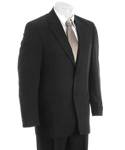 Claiborne Men's Charcoal Wool 2-button Suit
