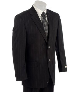 Michael Kors Men's Charcoal/ Blue Stripe Wool Suit