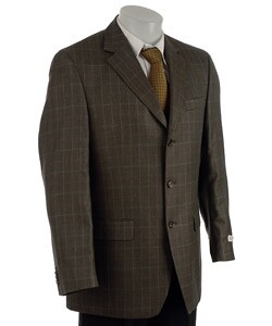 Michael Kors Men's Brown Windowpane Sportcoat