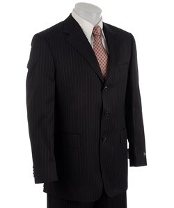 Sean John Men's Black Stripe 3-button Suit