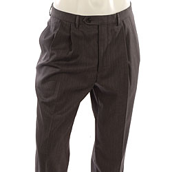 Michael Kors Men's Grey Plain Reverse Pleat Pants