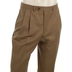 Michael Kors Men's Tan Reverse Pleat Pants