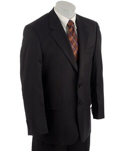 Izod Men's Charcoal Stripe 2-button Suit