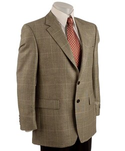 IZOD Men's Black/ Tan Check 2-button Sport Coat