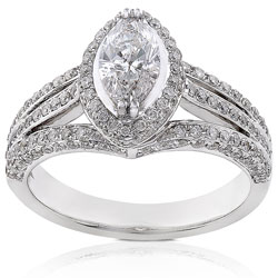 14k Gold 1 1/2ct TDW Diamond Engagement Ring (H-J, SI-I1)