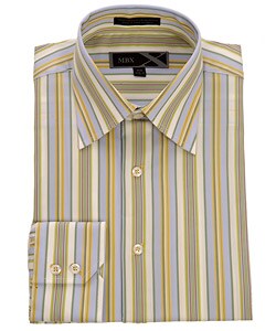 MBX Men's Kiwi Multicolor Stripe Button-up Shirt