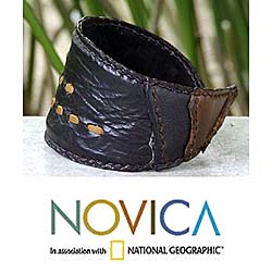 'Golden Path' Leather Bracelet (Thailand)