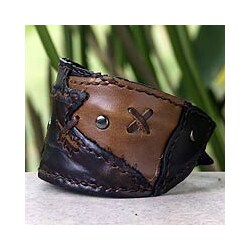 'Crisscross' Leather Bracelet (Thailand)