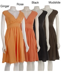 C&C California Audra Surplice Dress with Tie Back