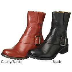 Biviel Women's Leather Buckled Low Boots