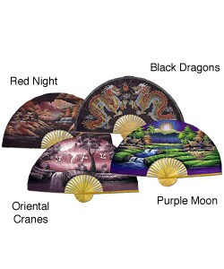 60-inch Wide Oriental Silk Fan (China)