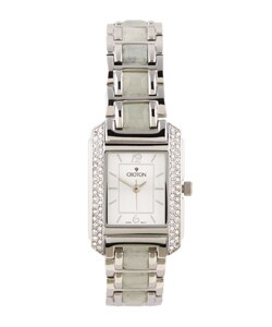 Croton Women's Genuine Jade and Crystal Watch