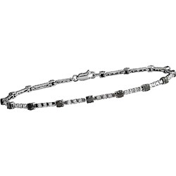 14k Gold 2ct TDW Black and White Diamond Bracelet (I-J, I3)
