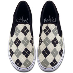 Not Of This World Grey/ Black Checkerboard Shoes