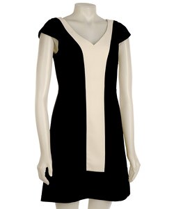 Democracy Women's Black/ Ivory Colorblock Dress