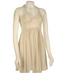 Betsey Johnson Metallic Jersey Halter Dress