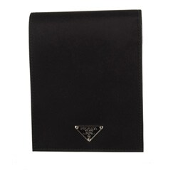Prada Men's Black Tessuto Nylon Bi-Fold Wallet