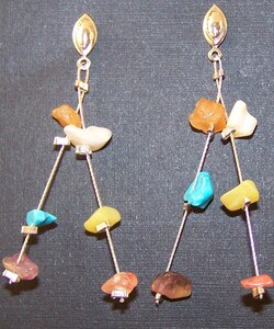 Handcrafted Rhodium Two-wire Earrings (Brazil)