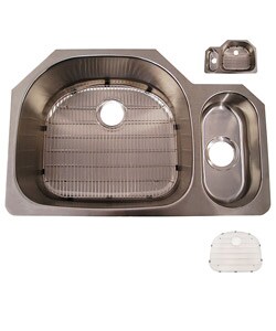 A.H. Undermount Big/ Small Basin Kitchen Sink Kit