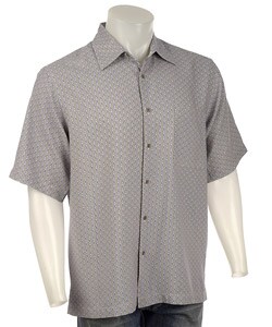 Toscano Men's 'Enzo' Silk Spiral Stripe Print Shirt
