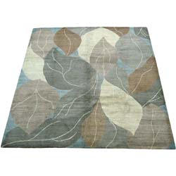 Tibetan Hand-knotted Green Rug (8' x 10')