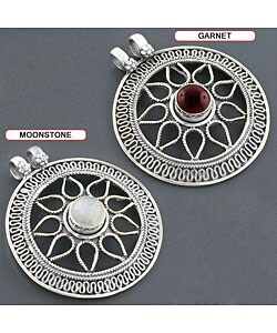 Sterling Silver Gemstone Pendant (India)