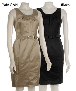 Anne Klein New York Belted Sateen Sheath Dress