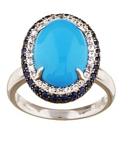 Encore by Le Vian 14k Gold Turquoise and Sapphire Ring