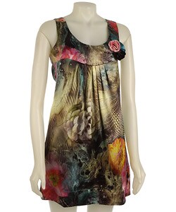 Debbie Shuchat Women's Printed Silk Tunic Dress