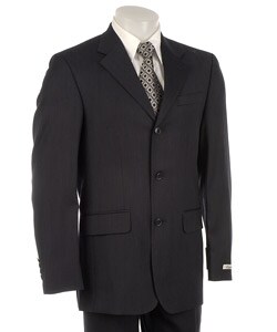 Kenneth Cole New York Men's Blue Stripe Wool Suit