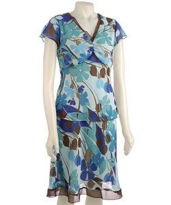 Sheri Martin Sheer Printed Skirt Set