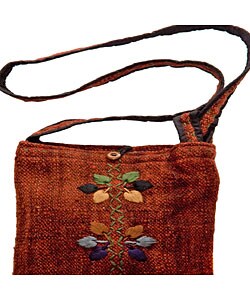 Bordado Handmade Medium Red Handbag (Guatemala)