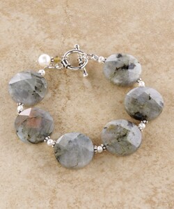 Labradorite Majestic Dusk Pearl Bracelet (USA)
