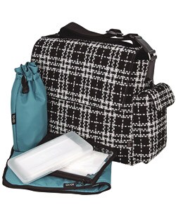 OiOi Woolen Check Messenger Diaper Bag
