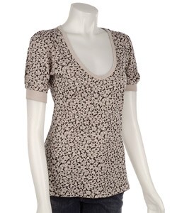 RVCA Women's Short-sleeve Flower Print Knit Top