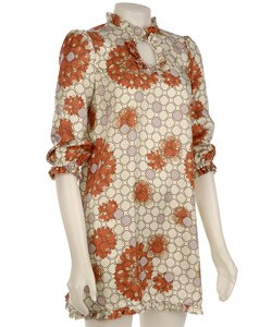 Original Penguin Silk Ruffle Keyhole Dress from Overstock.com :  penguin silk save dress deal