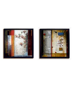 Li-Leger Framed Oriental Diary Canvas Art Set